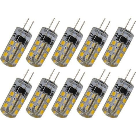 10 ampoules LED G4 AC 220 V 2,5 W 180 lm 3000-3500 SMD 2835 (blanc chaud) (1/3)