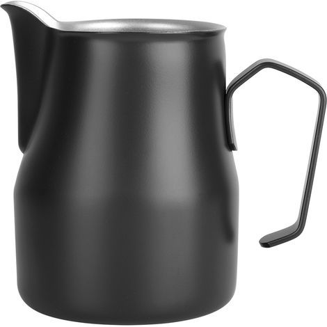 Lattiera YDuupxe per schiumare il latte, 500 ml, in acciaio inox, ideale per baristi, caffetterie, bar, caffè, latte art e altro (NERO) (1/5)