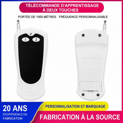 Télécommande sans fil 2 boutons 315 MHz pour alarme et volet roulant 315mhz 4.7 11 × 4,8 × 1,5 cm 300 g – Livraison gratuite (1/5)