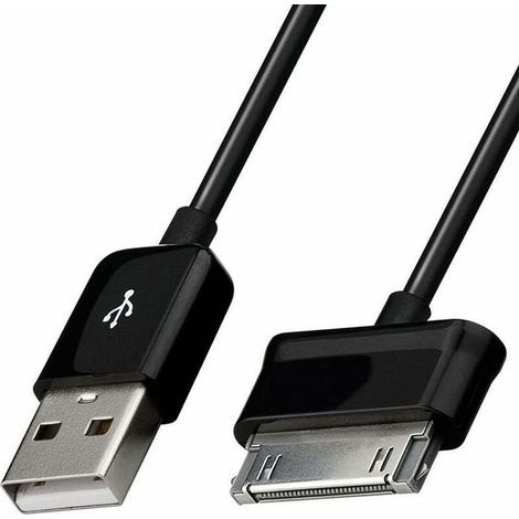 USB Data Cable Chargeur Câble de Données Data Sync Noir pour Samsung Galaxy TAB 2 10.1 P1000 & 7.1 Charger (1/4)