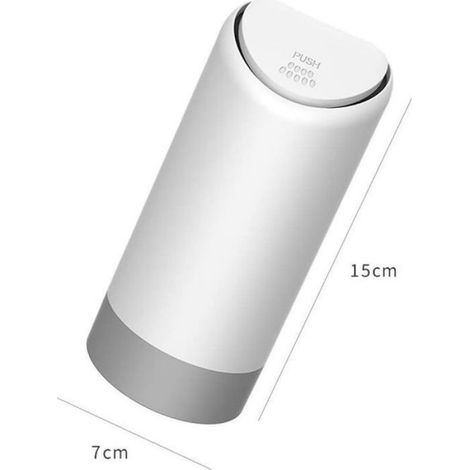 Mini Poubelle De Voiture avec Couvercle, Mini Poubelle Portable pour Voiture Porte-gobelet étanche Poubelle Polyvalente Seau De (1/5)