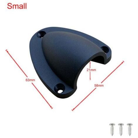 3 Pièces Couvercle de Vent Coquille Nylon pour Câble Bateau Sortie Marine Accessoires (Noir Taille S/L)