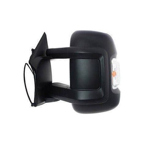 Rétroviseur électrique gauche noir chauffant bras moyen avec sonde 16W Citroen Jumper depuis 2006