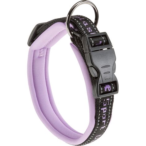 Ferplast SPORT DOG C  Collare per cani con imbottitura soft. Varie misure e colori fluo.. Variante C25/65 - Misure: A: 55-65 cm B: 25 mm - Lilla