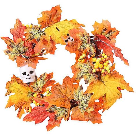 1 Stück Sonnenblumenkranz für Halloween-Dekorationen