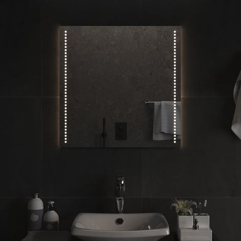 Miroir lumineux de salle de bain à LED Style baroque - 60x60 cm BV118999 - BonneVie (1/5)