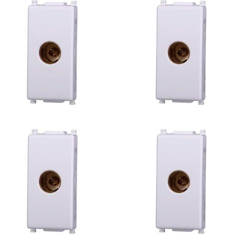 Elektronova Prise TV directe femelle blanche compatible Vimar Plana Kit 4 pièces 2251 (1/5)