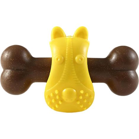 Jouet chien brosse dents os, distributeur lent anti-ennui (1/5)