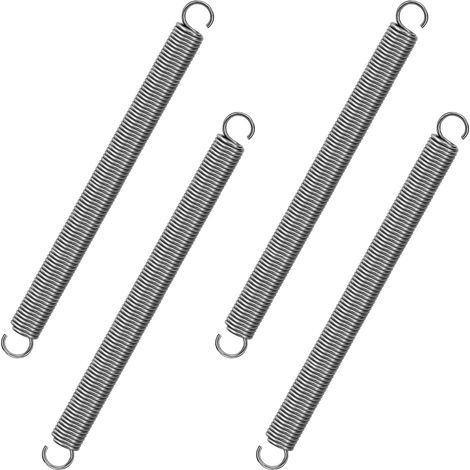120mm Tension Springs with Hooks, Stainless Steel Springs, 1.2mm Wire Diameter, 10mm Outer Diameter, 3.2KG Force, 4 Pieces (1/5)