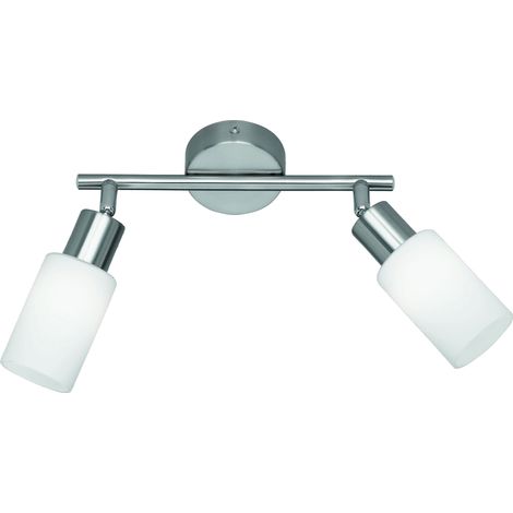 [NEUWERTIG] REALITY LEUCHTEN Deckenspot Marano, nickel matt, Glas opal matt