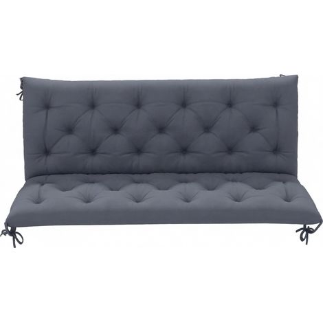 Cojín gris para silla colgante de respaldo alto 150 x 98 x 8 cm HOMVRA (1/3)