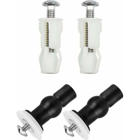 4 Pcs Abattant WC Fixations Charnières, Vis D'expansion pour Couvercle de Toilette Fixation Abattant WC Vis pour Lunette Toilette Ensemble, Pièces de Rechange pour Couvercle de Toilette