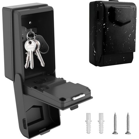 Cassaforte per chiavi con codice digitale illuminato per esterni, robusta, grande cassetta portachiavi, resistente alle intemperie, con codice per uso esterno, casa, auto, ufficio, garage, scuola (1/5)