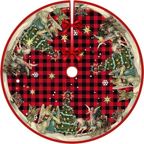 T-shirt sapin de Noël 90 cm, tapis sapin de Noël fait main, décoration sapin de Noël, décoration intérieure (1/4)