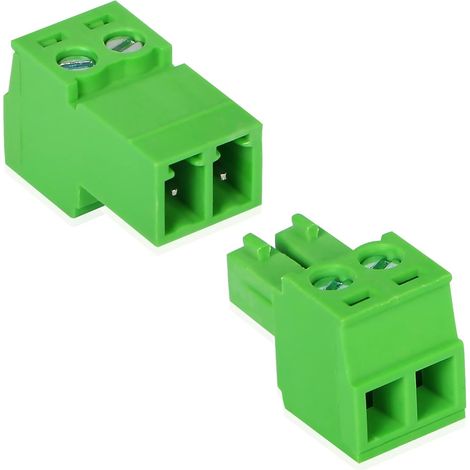 5 ensembles 3.81mm connecteur 2 broches, 300V 15edgrk 2 pôles 3.81mm bloc de jonction de circuit de mise à la terre, 3.81mm pas 2p PCB terminal de vis (Style 1) (1/5)