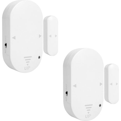 Alarme Porte et Fenetre, 2 Packs de Détecteur de Vibration de Bris de Verre, Sirène Puissante de 130 DB, Détecteurs pour Portes et Fenêtres, Alarme Maison pour Maison, Magasin, Appartement (1/5)