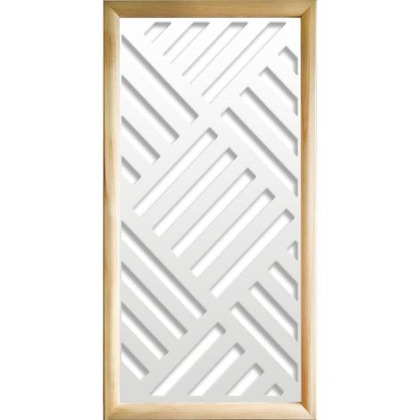 LINEAR MILL - Moduli Decorativi in Legno e PVC - Colore: bianco - Misura: 73x148 cm (1/4)