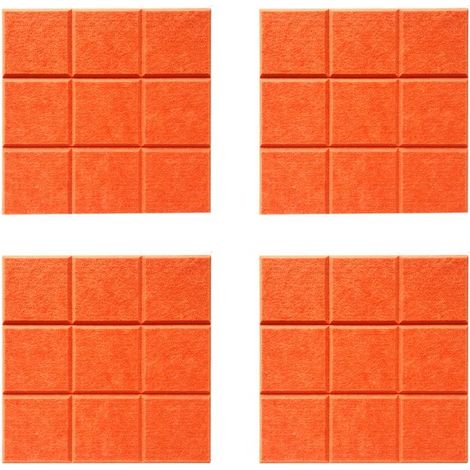 Pannelli in feltro, 4 pezzi, 30 x 30 x 0,9 cm, decorazione murale quadrata in feltro, pannello in feltro per la camera da letto, bacheca fai da te, parete fotografica per ragazzi e ragazze, feltro (1/5)
