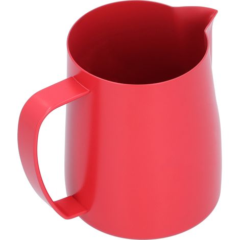 600-ml-Milchkännchen für Latte Art, rote Edelstahlkaraffe, Milchaufschäumbecher, Barista-Kaffeezubehör (1/5)