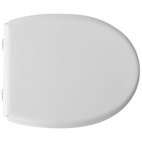 Abattant WC pour Azzurra vaso Classe 05 44-46,5x37,5 cm abattant WC blanc en fonte de bois avec charnie'res a' expansion re'glables
