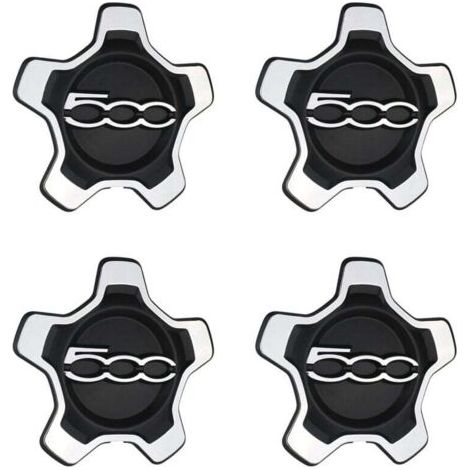 Lot de 4 Enjoliveurs de Roue Anti-Poussière Compatible Piaggio 500X 2016-2022 Argent (1/4)