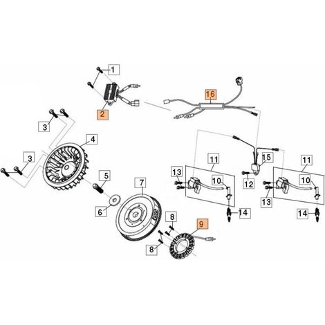 KIT RECTIFICADOR EMAK ORIGINAL L66151192