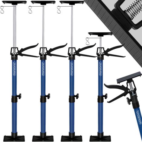 DEUBA® Set of 4 Door Frame Tensioners  Telescopic Props with Pressure Plates & Metal Eyelets - Drywall, Plasterboard Installation Support Height Adjustable (1/5)