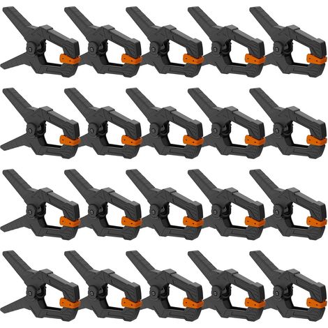 Lot de 20 pinces à bascule - Outil de fixation du bois - Pince à ressort de fixation du cadre central - Pince de serrage pour le travail du bois (1/5)