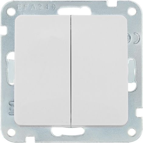 CONMUTADOR EMPOTRAR DOBLE BLANCO