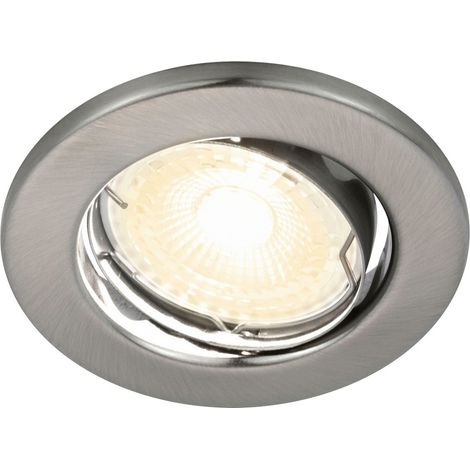 Nordlux 49300155 Canis 3-Kit 2700K  Geberstet Nickel Einbauring  EEK: F (A - G) LED GU10 35 W Nickel