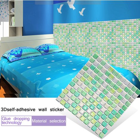 Sticker Mural Auto-Adhésif Carrelage 3D Cuisine Salle de Bain Déco Maison Papier Peint DIY yjc0020 (1/3)