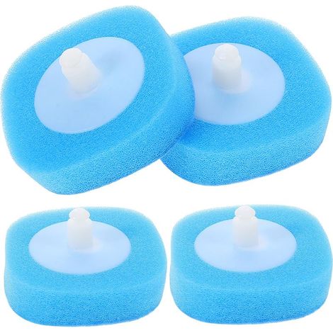 Recharge de Brosse de Toilette en Éponge Bleue, 8 Pièces (1/4)