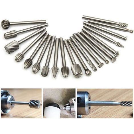 Fraise Rotative - Carbure De Tungstène - Pour Travail Du Bois Sculpture Meulage - 20 Pièces (1/5)