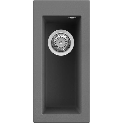 Elleci LKQ05099 Quadra 50 Lavello Sintetico Monovasca Keratek Plus Grigio Scuro (1/3)