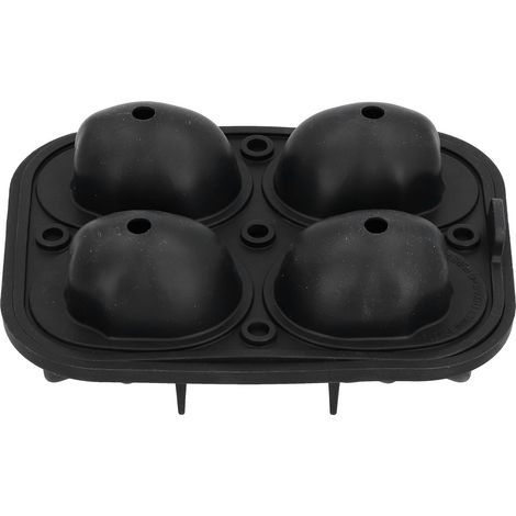 Moule à glaçons en silicone 4 trous, bac à glace en silicone pour billes de glace, accessoire de cuisine (1/5)