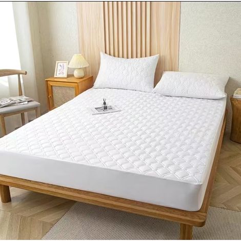 Protège-matelas imperméable – Doux et silencieux – Convient aux matelas de 20 à 30 cm d'épaisseur – Adapté aux adultes et aux enfants – Blanc (90 x 200 cm) – DELKEVIC (1/5)