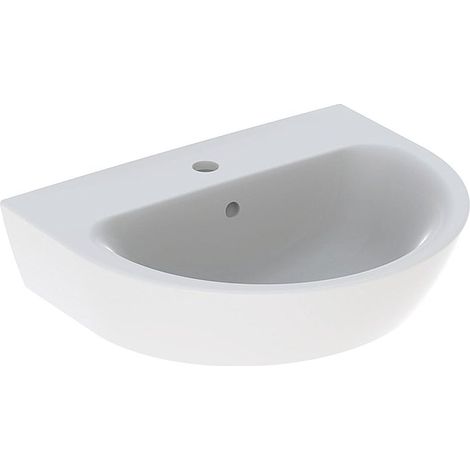 Geberit Renova Waschtisch, 1 Hahnloch, mit Überlauf, Breite: