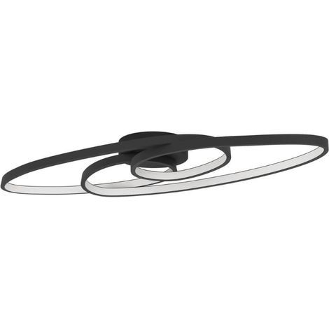 Plafonnier LED noir Gianella  - 900947