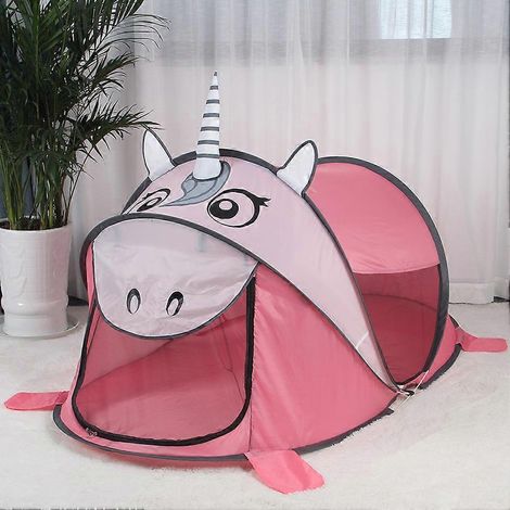 Tente de jeu amusante - Se déplie en quelques secondes, facile à ranger, licorne rose (1/3)