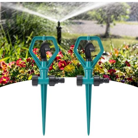 Arroseur automatique de jardin, buse rotative à 360°, avec insert au sol, accessoires d'arrosage pour l'irrigation agricole, pack de 2 (1/5)