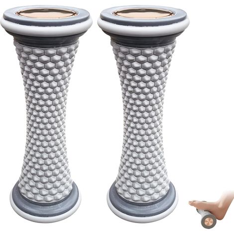 2 Pack Foot Massage Roller Made of High Quality TPR Material, Ideal for Relieving Muscle Soreness, Stress Relief & Relaxation, Lightweight and Portable for Travel or Home (Grey) (1/5)