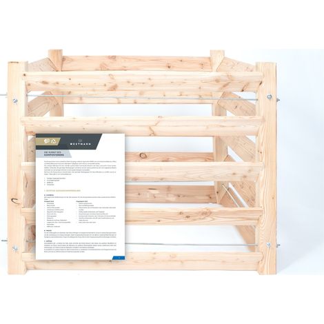 Westmann Lärchenholz Komposter Konni S Natur 85x85x80 cm (1/5)