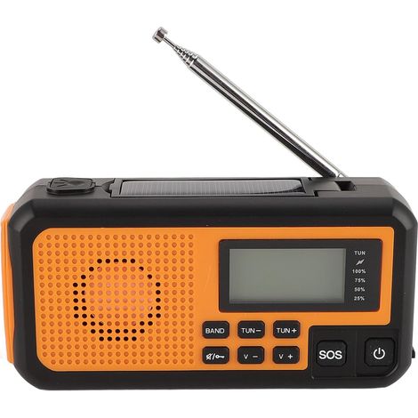 Radio d'urgence, AM FM Ondes Courtes avec Manivelle de Charge SOS (1/5)