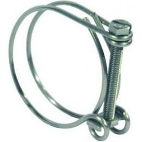 Collier de serrage ajustable 40-45 mm en acier inoxydable – Fixation robuste pour tuyaux annelés – Installation facile et ajustement précis