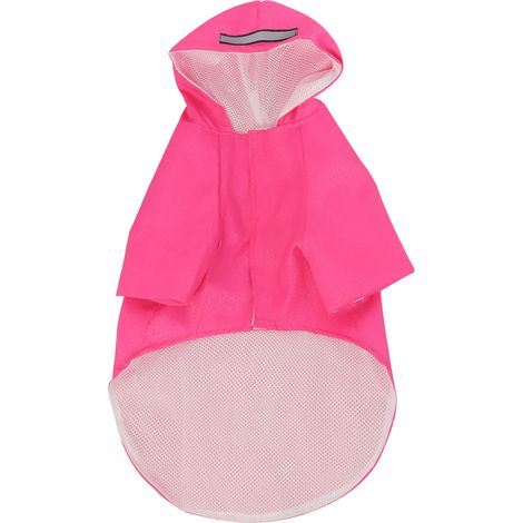 Manteau imperméable pour chien avec bandes réfléchissantes, imperméable, confortable, crochet et boucle pour chiot, pour animaux de compagnie, chiens, chats, Rose rouge L (1/5)