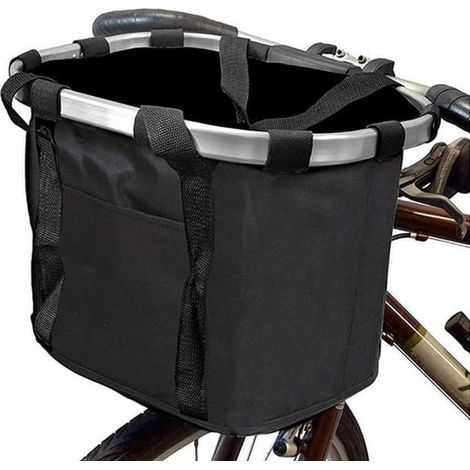 Panier de vélo pour chien - Panier de vélo - Pliable - 34 × 26 × 25 cm - Panier de vélo pour chien - Panier de guidon - Facile à installer (1/2)