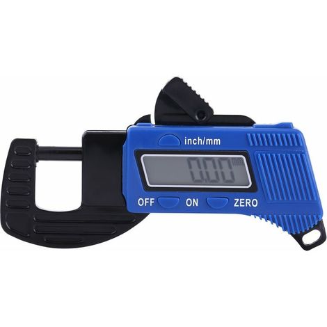 1pc 0-12mm Digital Thickness Gauge Large LCD Display, Thickness Gauge Measures with High Precision, Measuring Range: 0-12mm (Battery Not Included) (1/5)