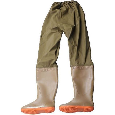 Cuissardes de pĂȘche impermĂ©ables, rĂ©sistantes Ă l'eau et antidĂ©rapantes, avec bottes intĂ©grĂ©es pour hommes et femmes, taille 39 (1/5)