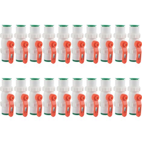 10 raccords de tube à bille poussoir rapide, droit 32mm pour système d'eau (1/5)