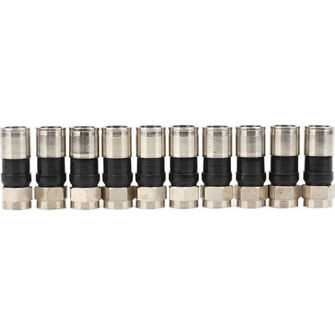 10 Stück UK Typ F Stecker RG6 für Satelliten-Videoantennenkabel (F-005) (1/5)